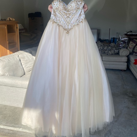 Champagne Quinceañera Dress (New w/ tags) - Picture 4 of 10